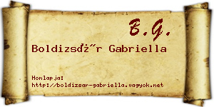 Boldizsár Gabriella névjegykártya