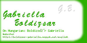 gabriella boldizsar business card